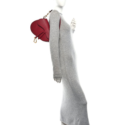 Christian Dior Grained Calfskin Saddle Bag Red 2 of 10