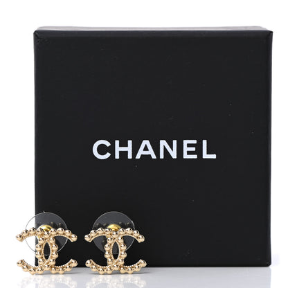 Chanel Metal Bead CC Earrings Gold 5 of 5