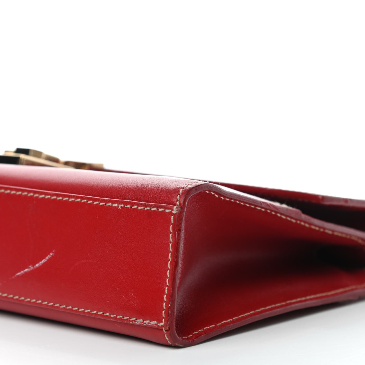 Gucci Calfskin Shoulder Bag Red 10 of 14