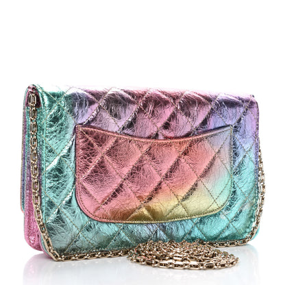Chanel Metallic Goatskin Quilted 2.55 Reissue Wallet on Chain WOC Multicolor 2 of 4