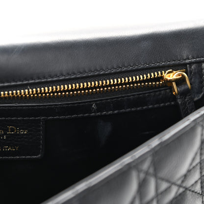 Christian Dior Grained Calfskin Cannage Large Caro Bag Black 11 of 13
