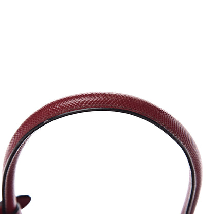 Prada Saffiano Cuir Small Twin Tote Cherry 14 of 16