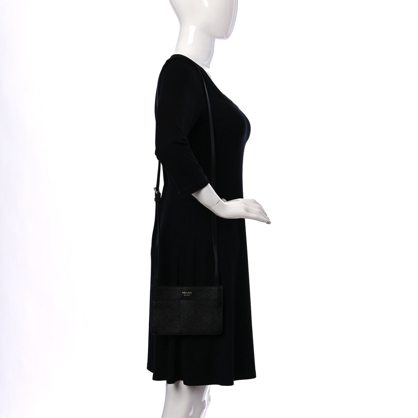 Saffiano Crossbody Bag Black