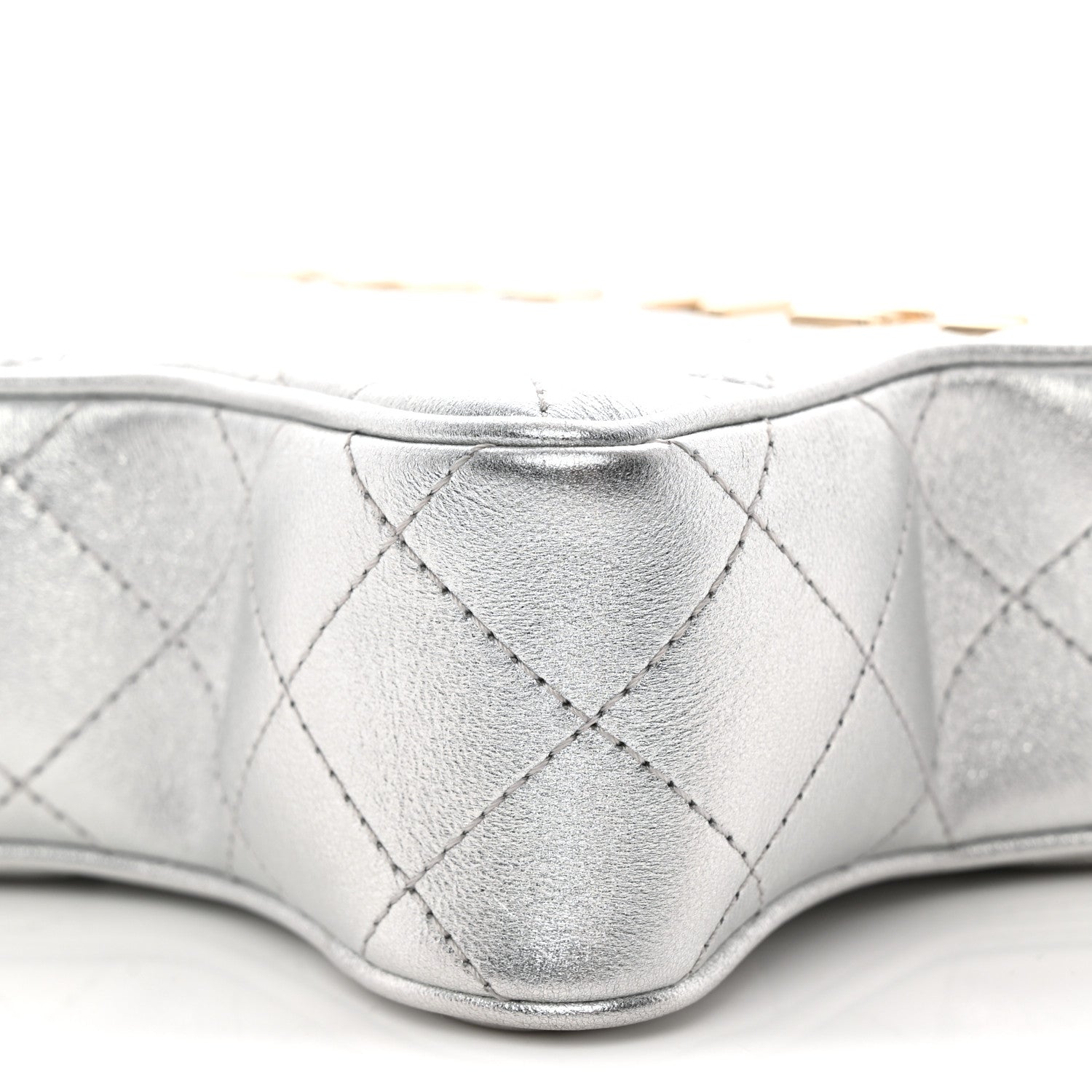 Chanel Metallic Lambskin Quilted Walk Of Fame Star Bag Silver 10 of 10