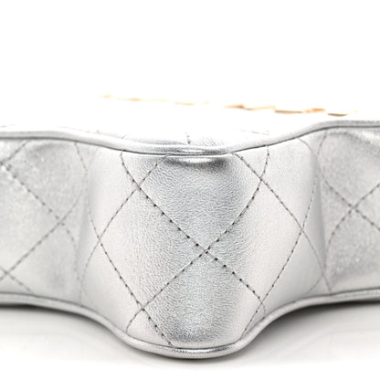 Chanel Metallic Lambskin Quilted Walk Of Fame Star Bag Silver 10 of 10