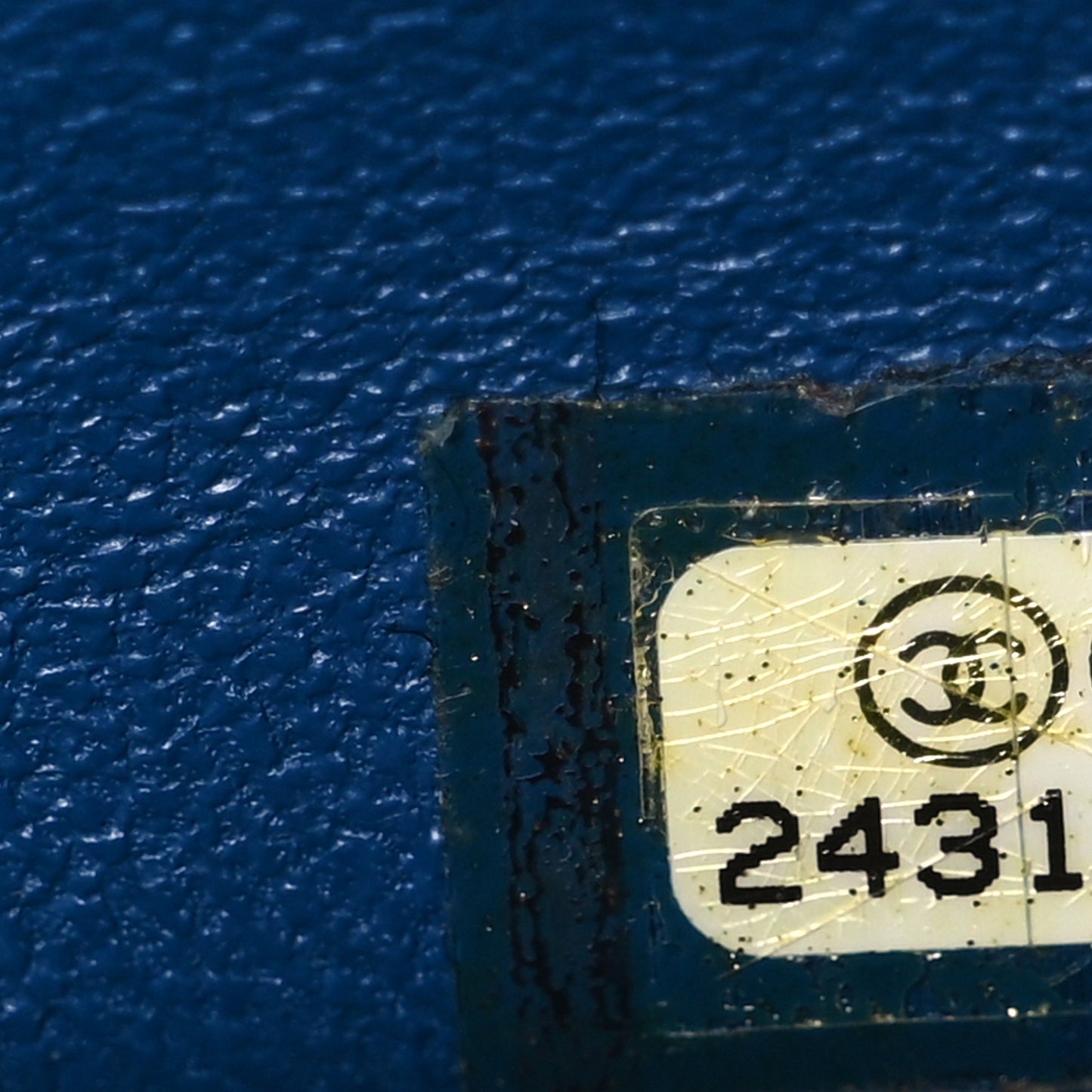 Lambskin Reverse Chevron Quilted Mini Round Top Handle Flap Blue