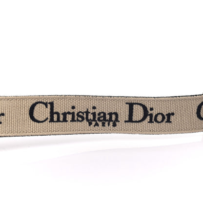 Christian Dior Canvas Embroidered Shoulder Strap Blue 4 of 4
