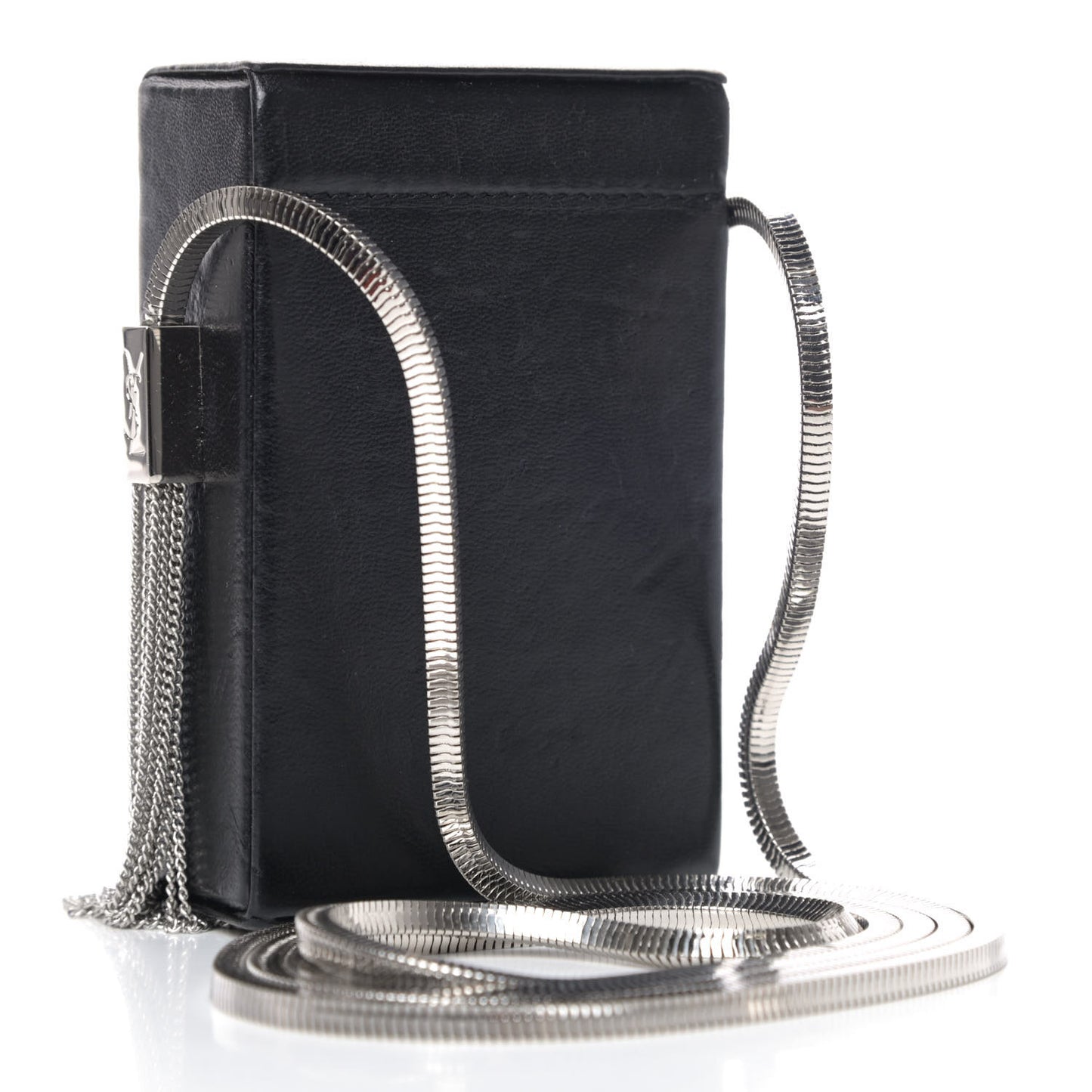 Lambskin Smoking Box Crossbody Black
