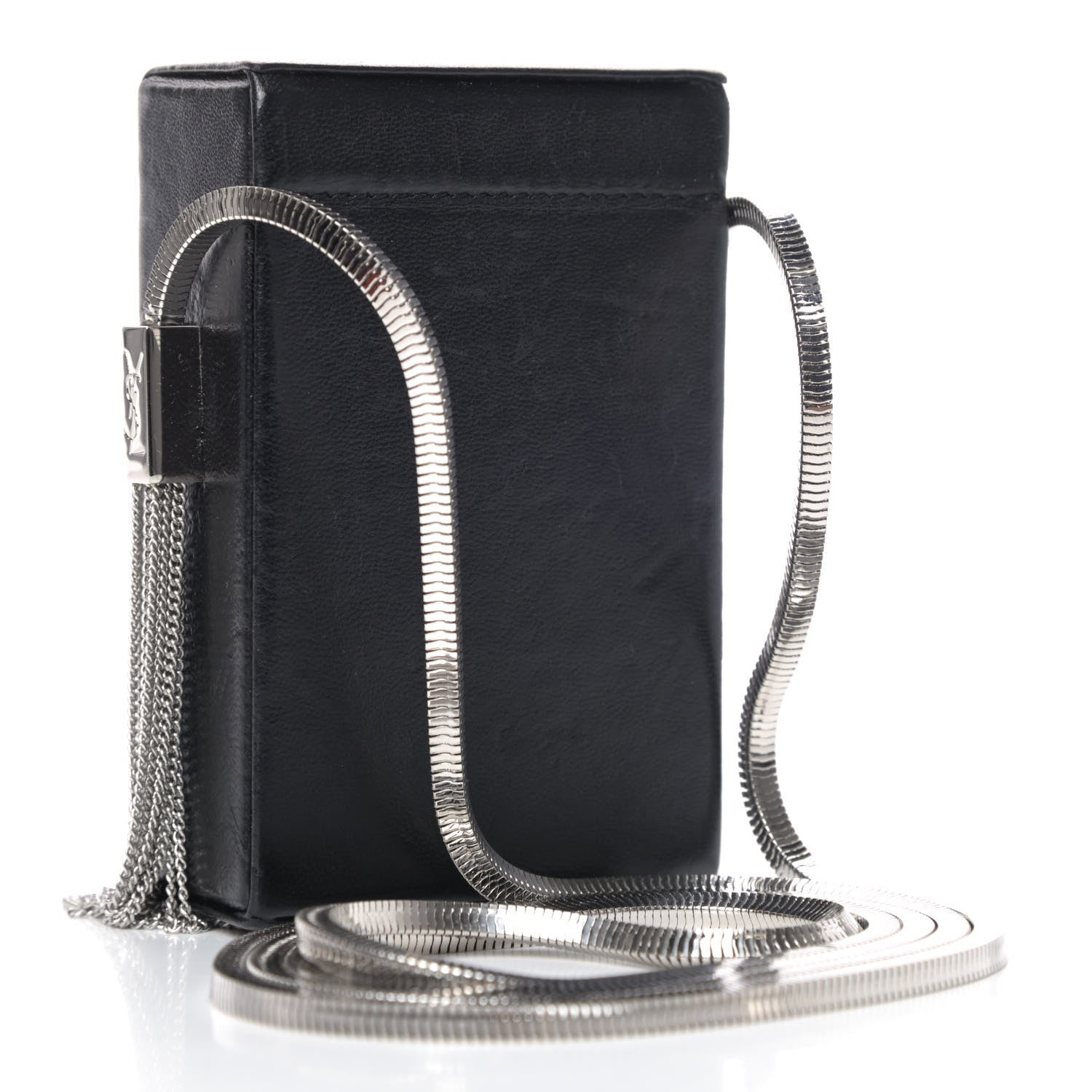 Saint Laurent Lambskin Smoking Box Crossbody Black 811082 – FASHIONPHILE