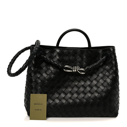 Bottega Veneta Nappa Intrecciato Medium Andiamo Shoulder Bag Black 3 of 13