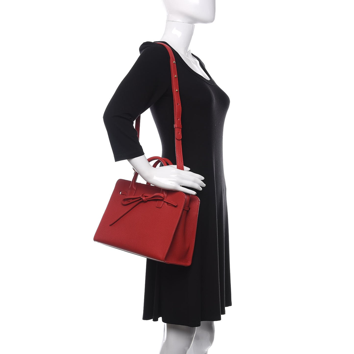 Calfskin Mini Sun Bag Red