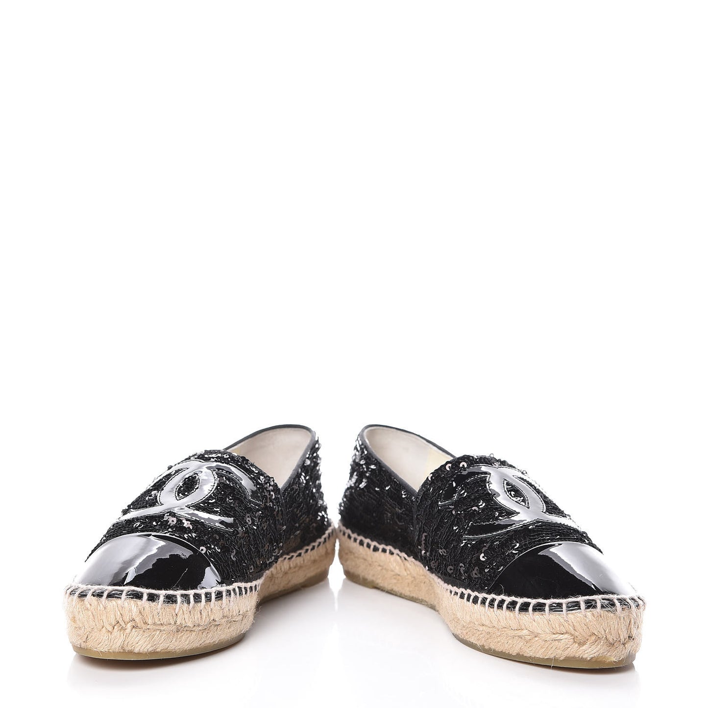 Patent Sequin CC Espadrilles 39 Black