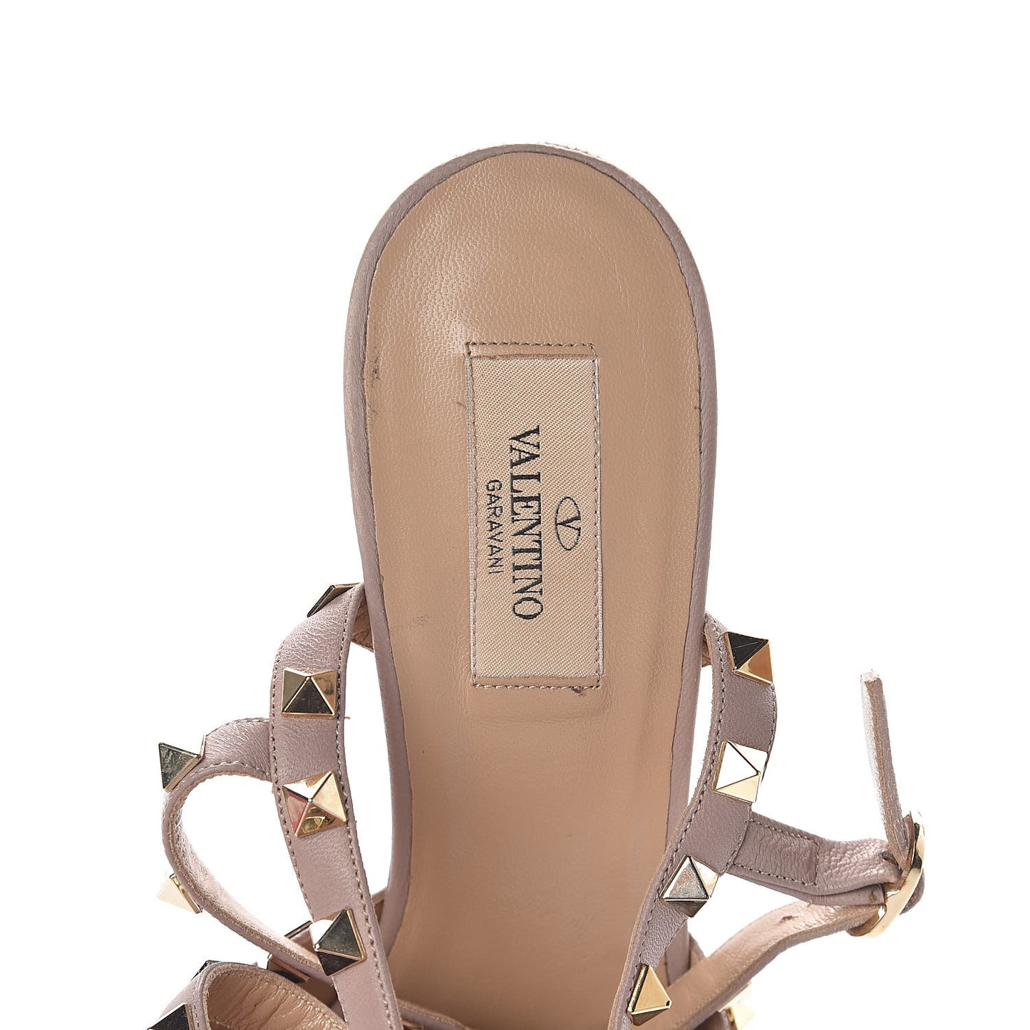 Patent Nappa Rockstud Ankle Strap 65mm Pumps 40 Black Poudre