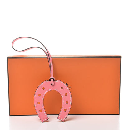 Hermes Swift Paddock Horseshoe Bag Charm Rose Ete 4 of 4