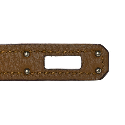 Hermes Togo Verso Birkin 25 Bronze Dore Bleu Brume 27 of 34