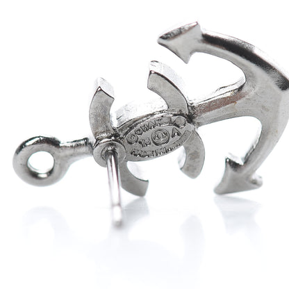 Chanel Metal Anchor CC Earrings Silver 4 of 5