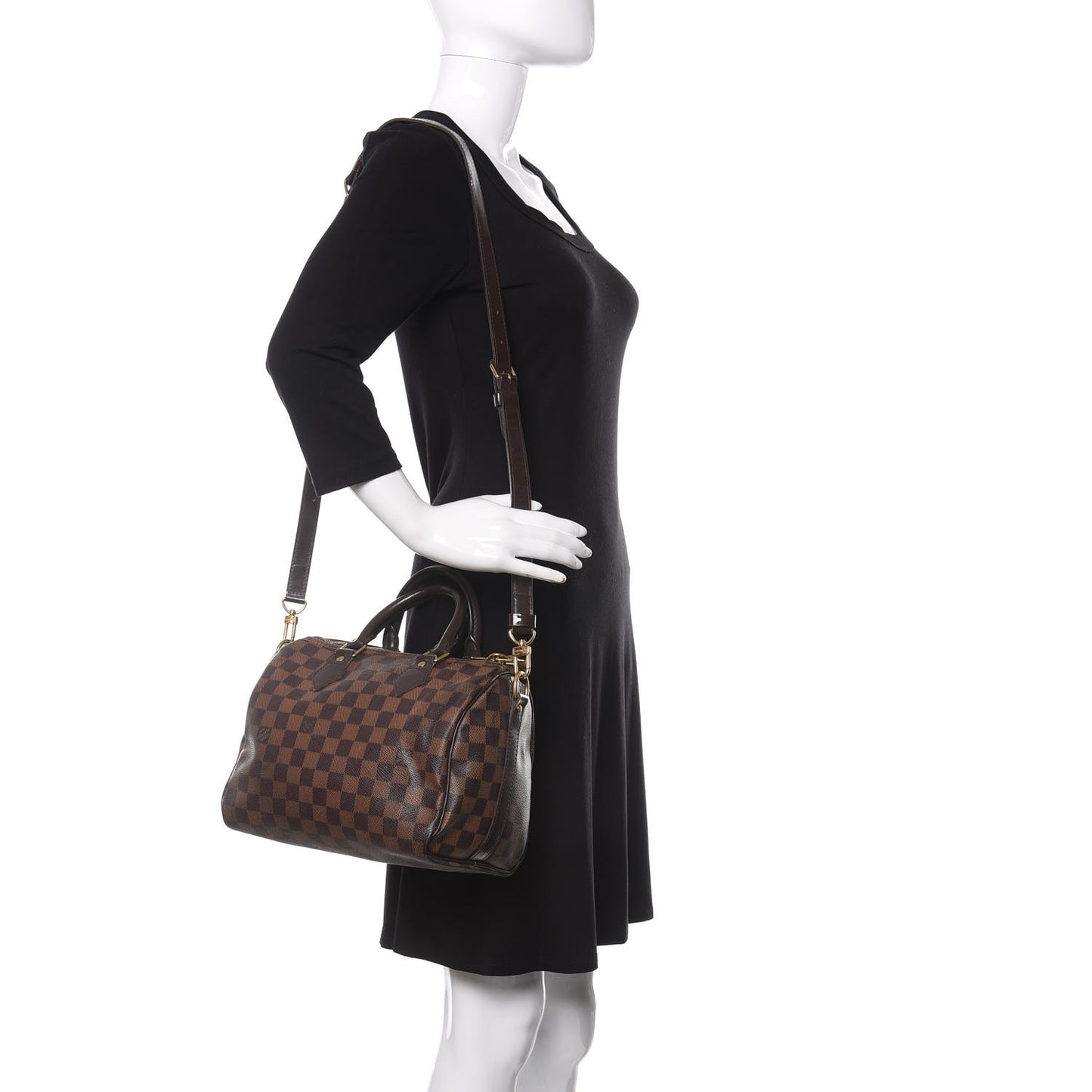 Damier Ebene Speedy Bandouliere 25