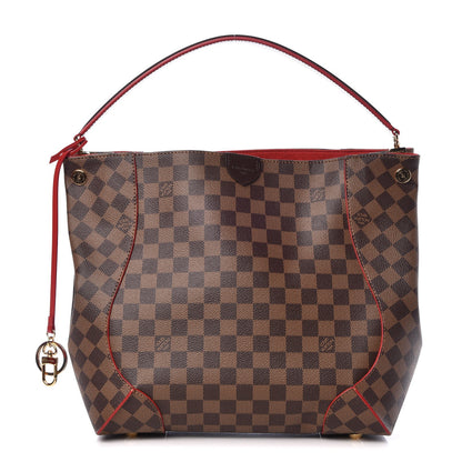 Louis Vuitton Damier Ebene Caissa Hobo Cherry 1 of 8