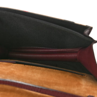 Burberry Derby Calfskin House Check Small Macken Crossbody Bag Mahogany Red 5 of 10