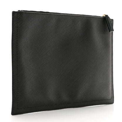 Givenchy Textured Coated Canvas Bambi Print Cosmetic Pouch Black 2 of 9