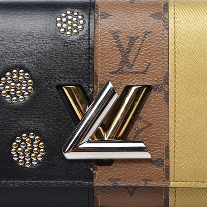 Louis Vuitton Calfskin Reverse Monogram Studded Night Lights Twist Chain Wallet 10 of 10