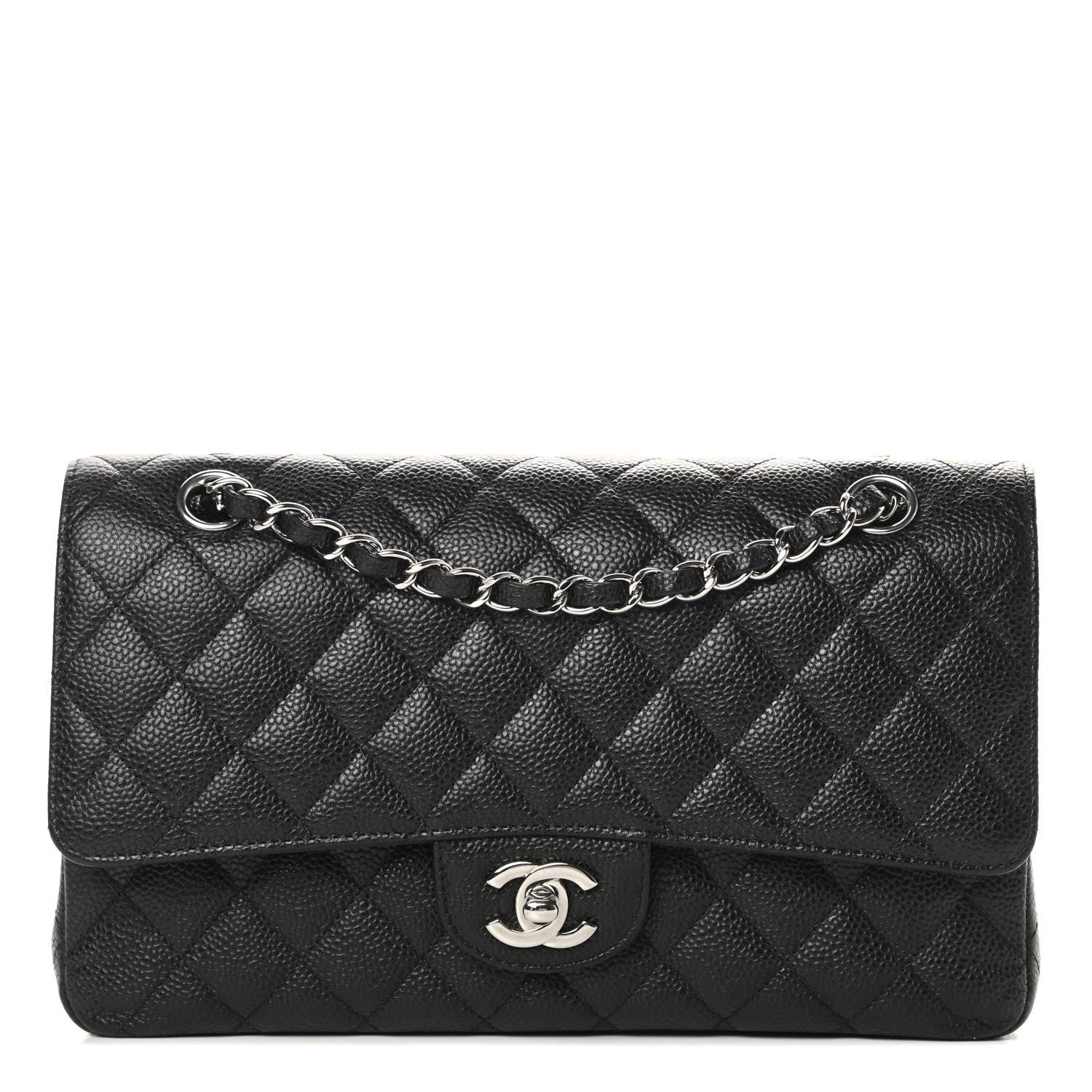 Chanel Caviar Quilted Medium Double Flap Black 1 of 12