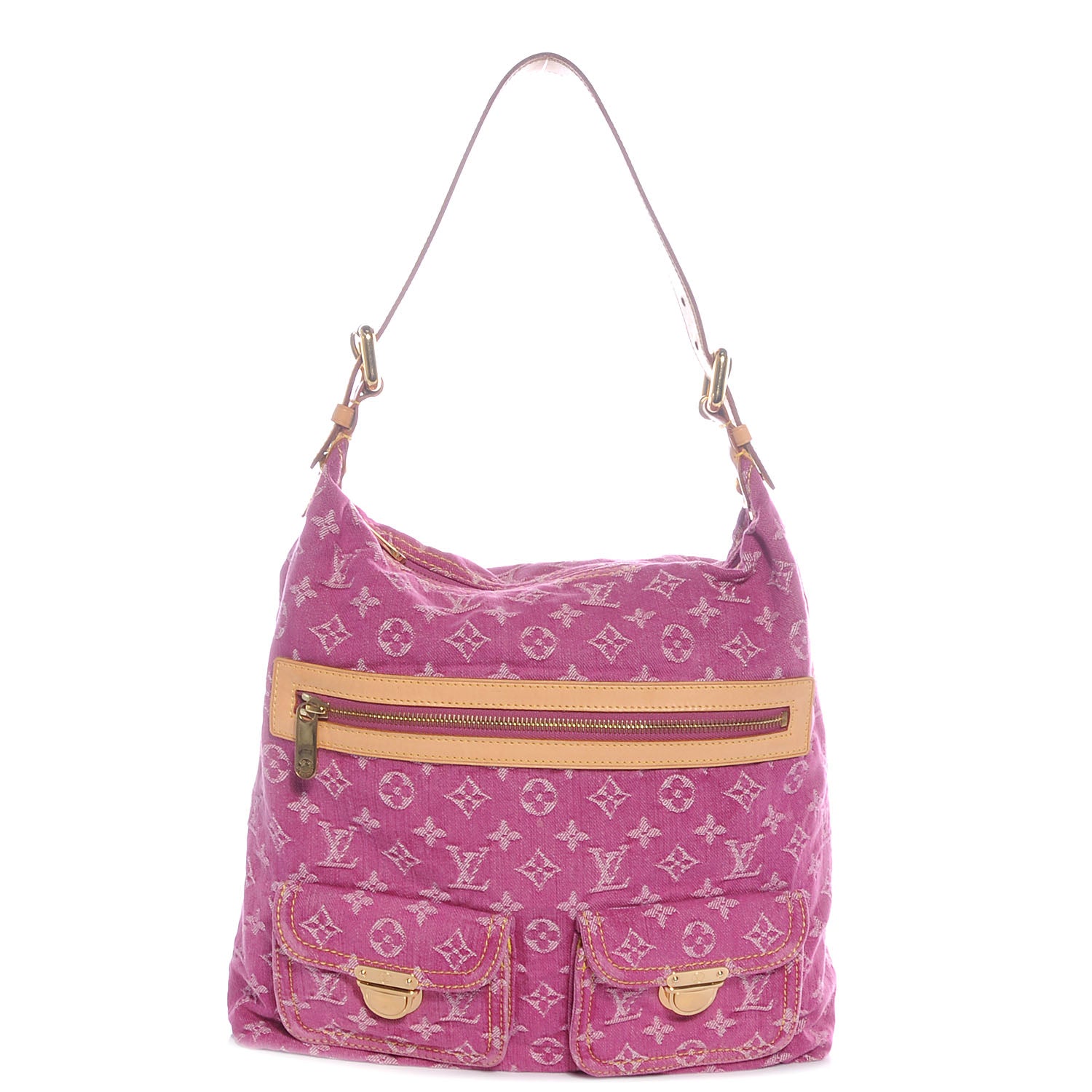 Louis Vuitton Denim Baggy GM Fuchsia 1 of 8