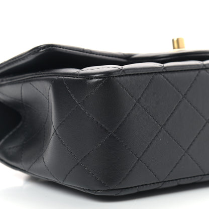 Chanel Lambskin Quilted Mini Top Handle Rectangular Flap Black 8 of 10