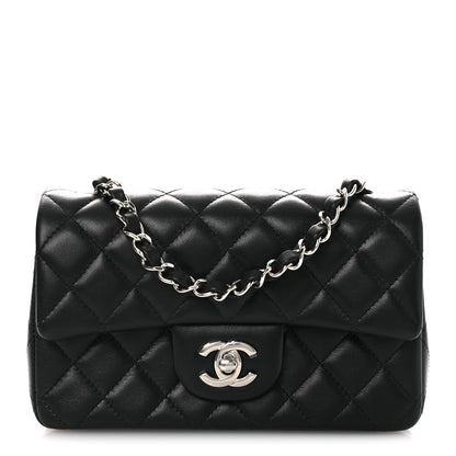 Chanel Lambskin Quilted Mini Rectangular Flap Black 1 of 13