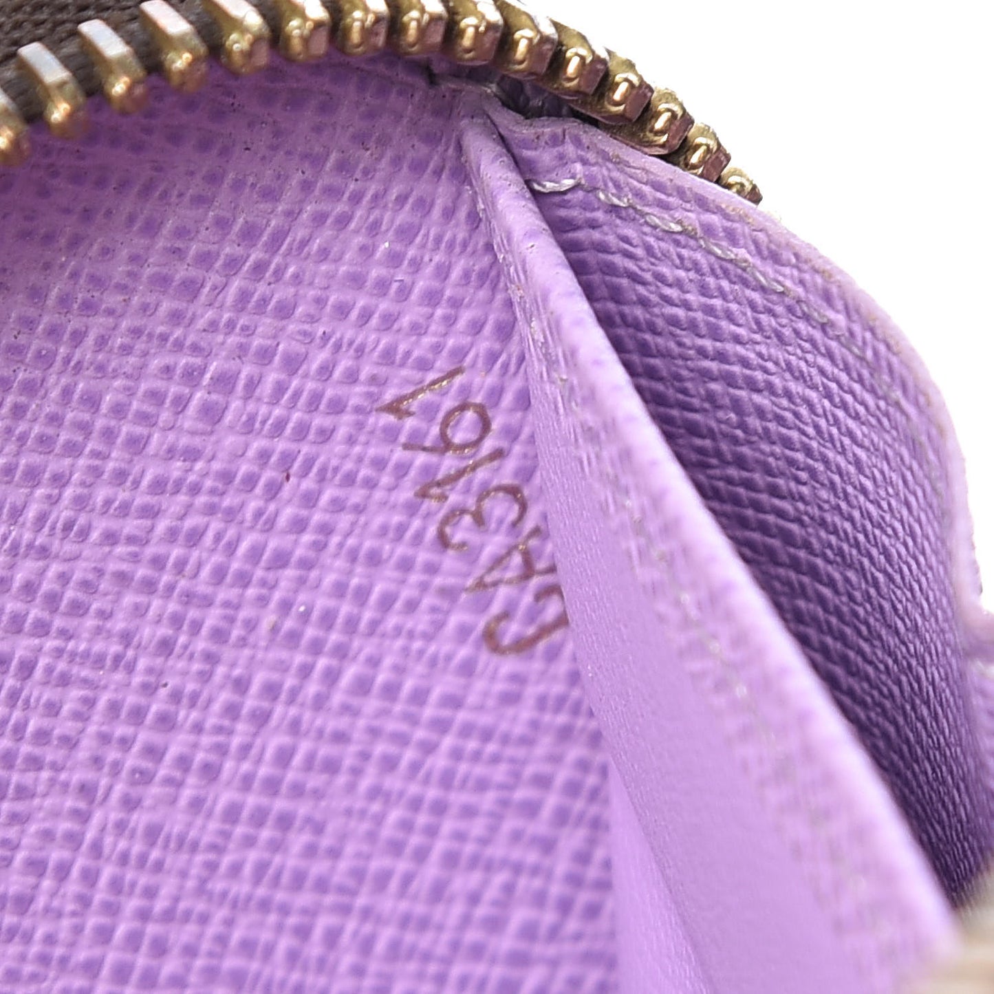 Damier Ebene Illustre Zippy Wallet Violet