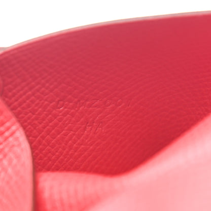 Hermes Epsom Calvi Card Case Bougainvillea 7 of 8