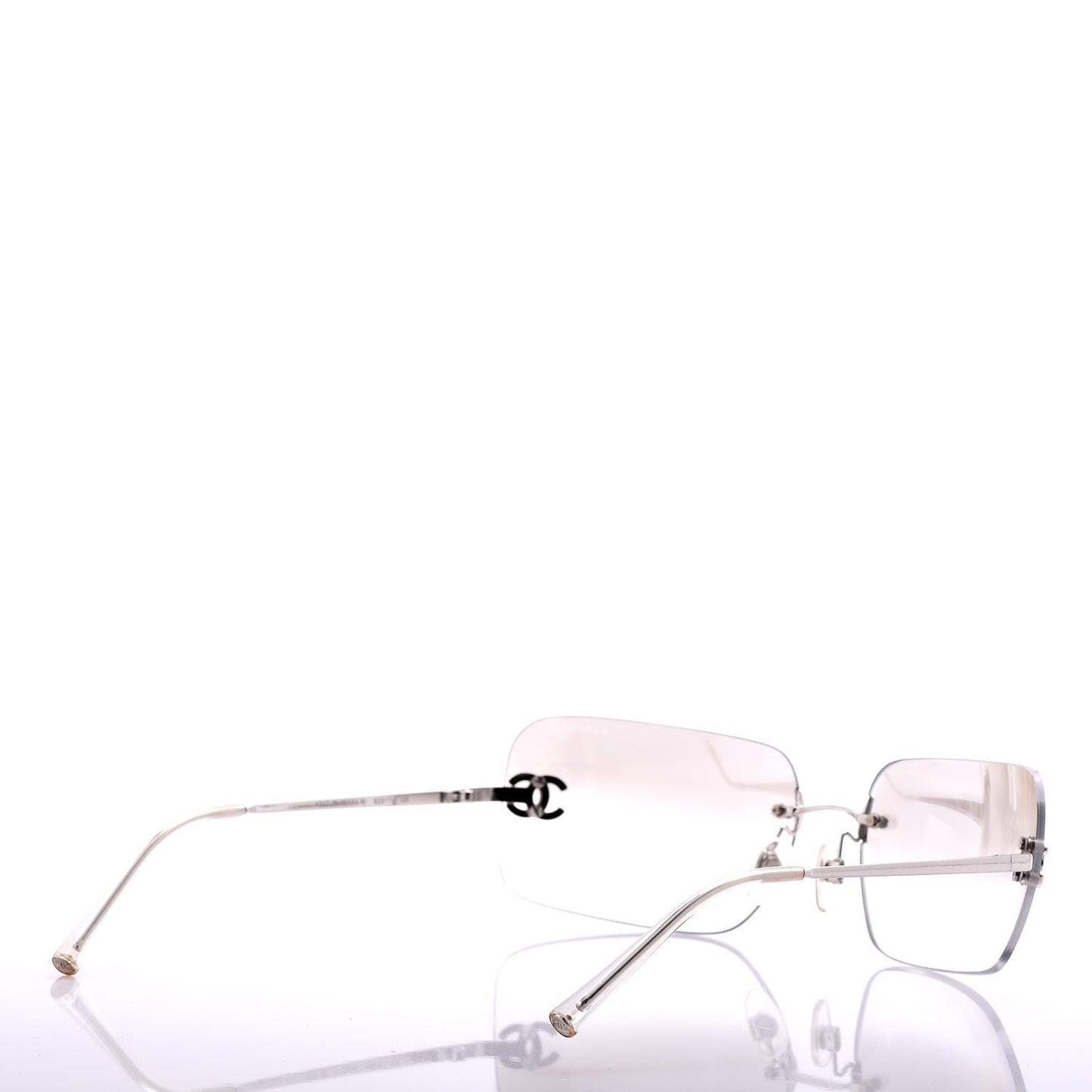 Metal Crystal CC Logo Sunglasses 4017-D Silver