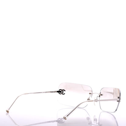 Chanel Metal Crystal CC Logo Sunglasses 4017-D Silver 3 of 6