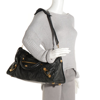 Balenciaga Chevre Giant 21 Gold Hardware Part Time Black 2 of 14