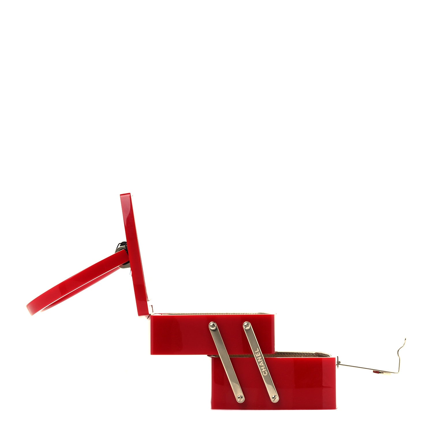 Chanel Plexiglass Evening in L'Atelier Minaudiere Jewelry Box Red
