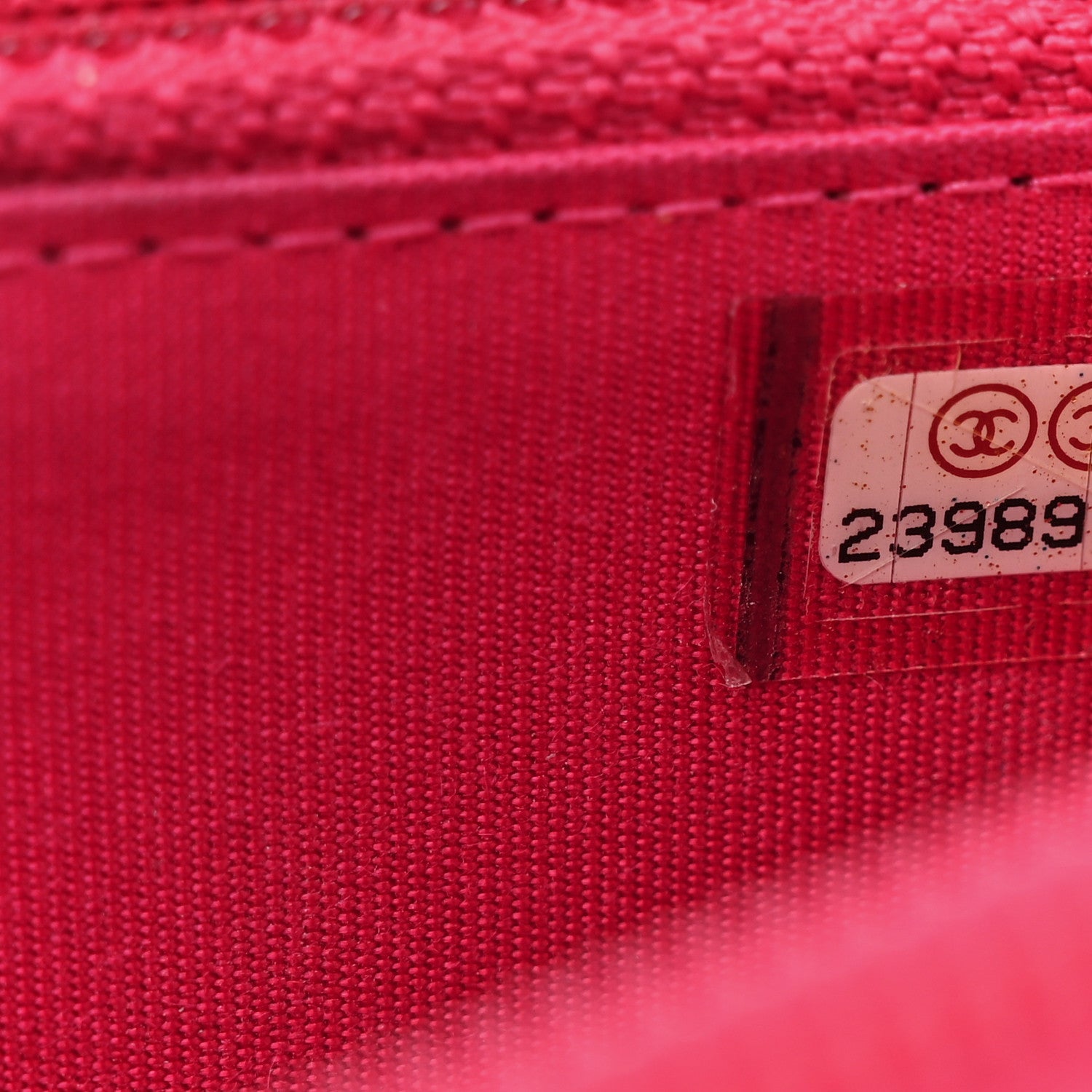 Chanel Caviar Quilted Small Boy Zip Around Wallet Fuchsia 8 of 9