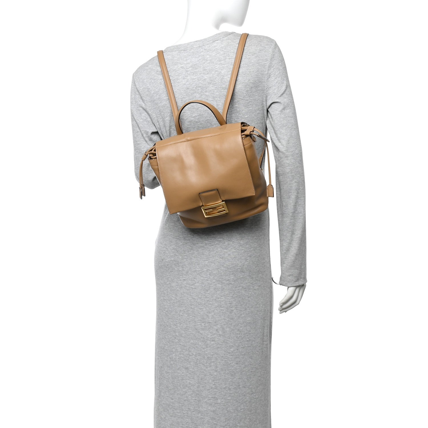 Fendi Mercury Calfskin Backpack Cappuccino 3 of 10