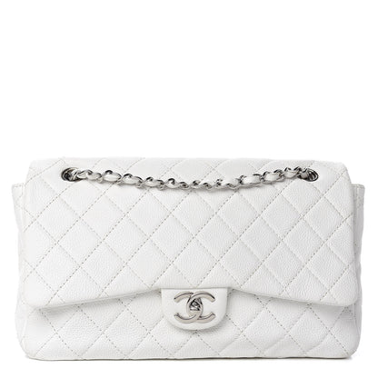 Chanel Caviar Quilted Flap White 1 of 10