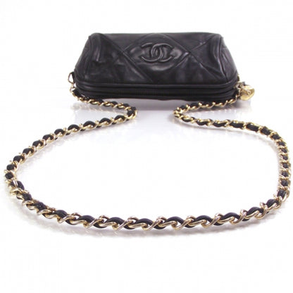 Chanel Vintage Small Lambskin Tassel Evening Bag Black 6 of 11
