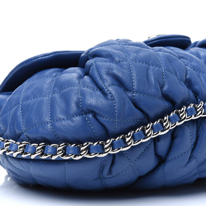Chanel Washed Lambskin Quilted Medium Chain Around Messenger Blue 24 of 33
