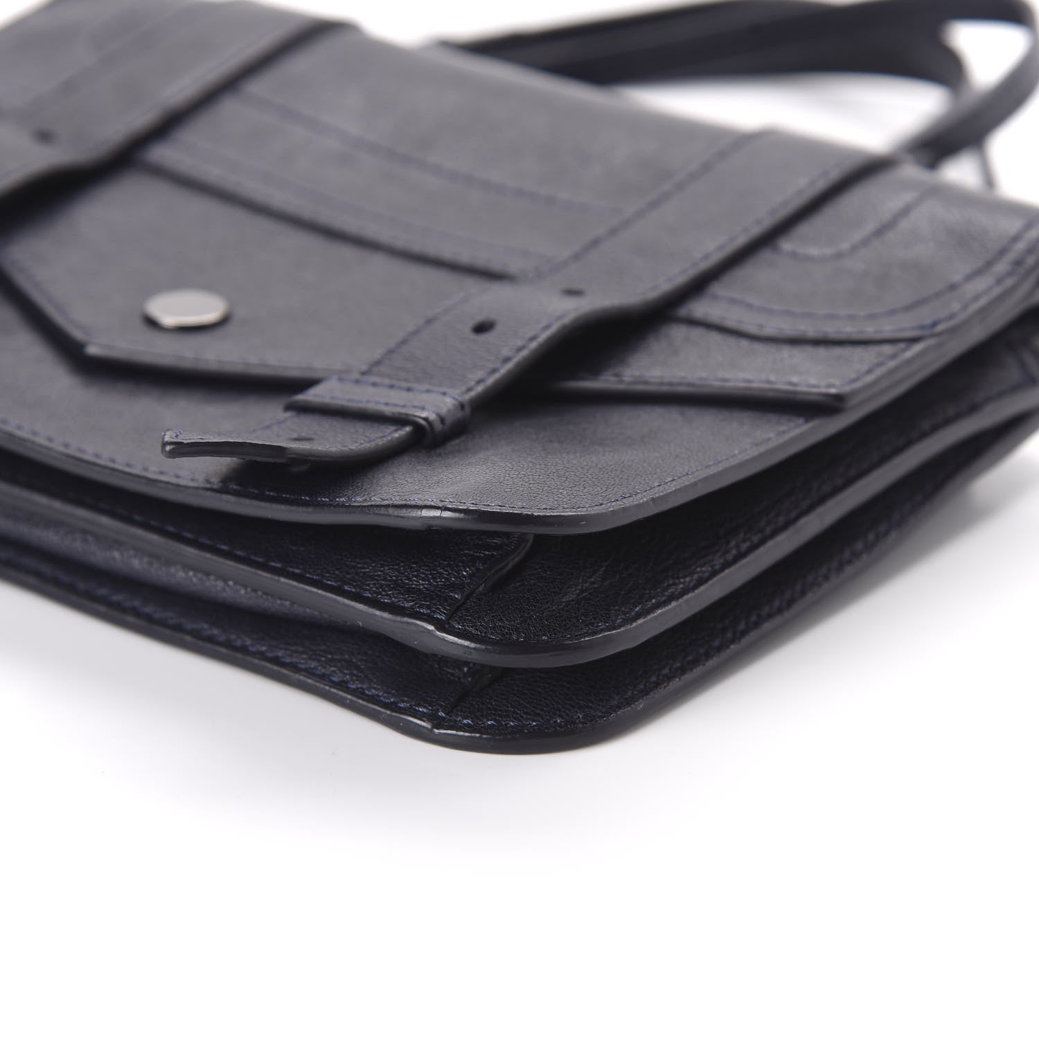 Proenza Schouler Lambskin PS1 Large Chain Wallet Midnight 7 of 11