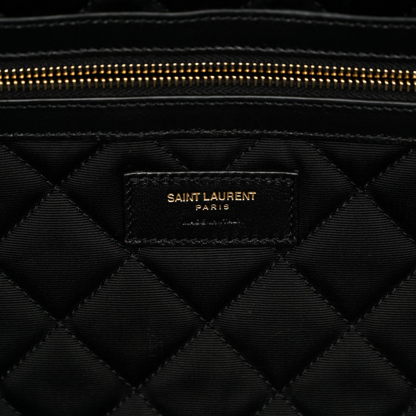 Calfskin Quilted ES Giant Travel Bag Black