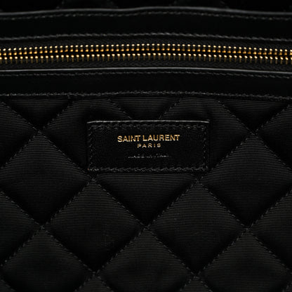 Saint Laurent Calfskin Quilted ES Giant Travel Bag Black 6 of 10