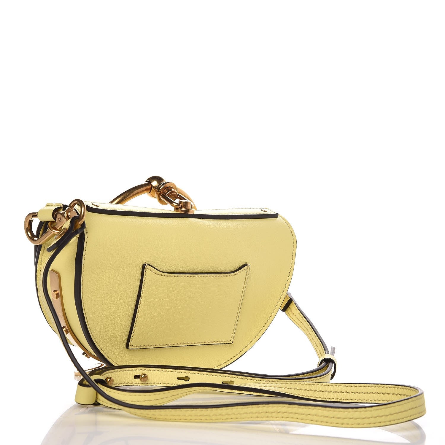 Chloe Calfskin Small Nile Bracelet Minaudiere Bag Lemonade 3 of 7
