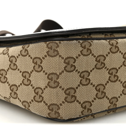 Gucci Monogram Flap Messenger Bag Beige Dark Brown 9 of 11