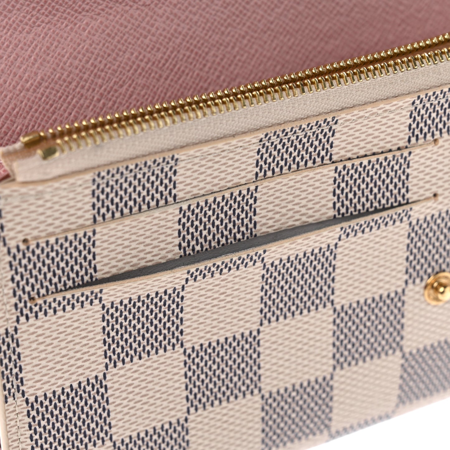 Damier Azur Emilie Wallet Rose Ballerine