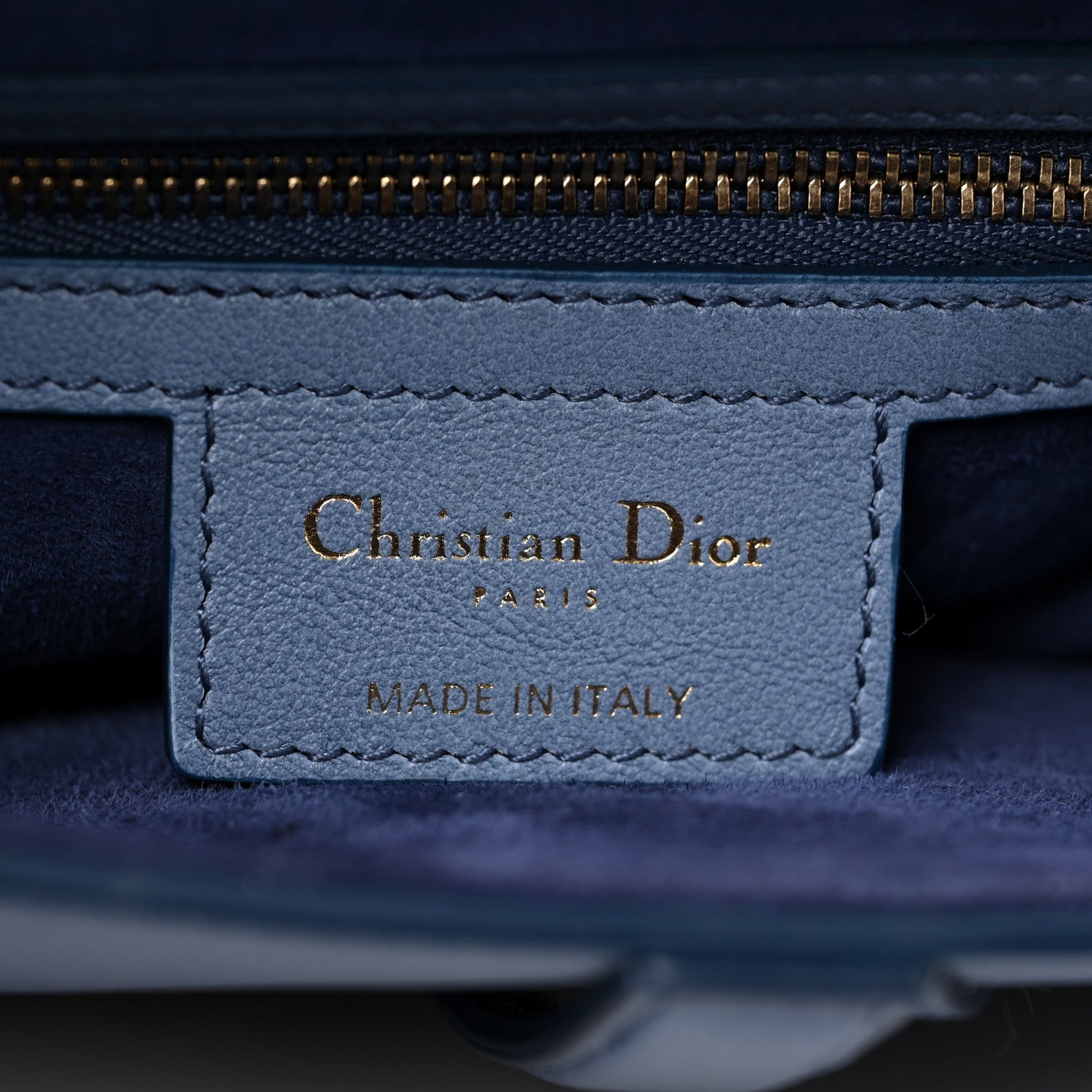 Christian Dior Calfskin Gradient Saddle Bag Indigo Blue 6 of 9