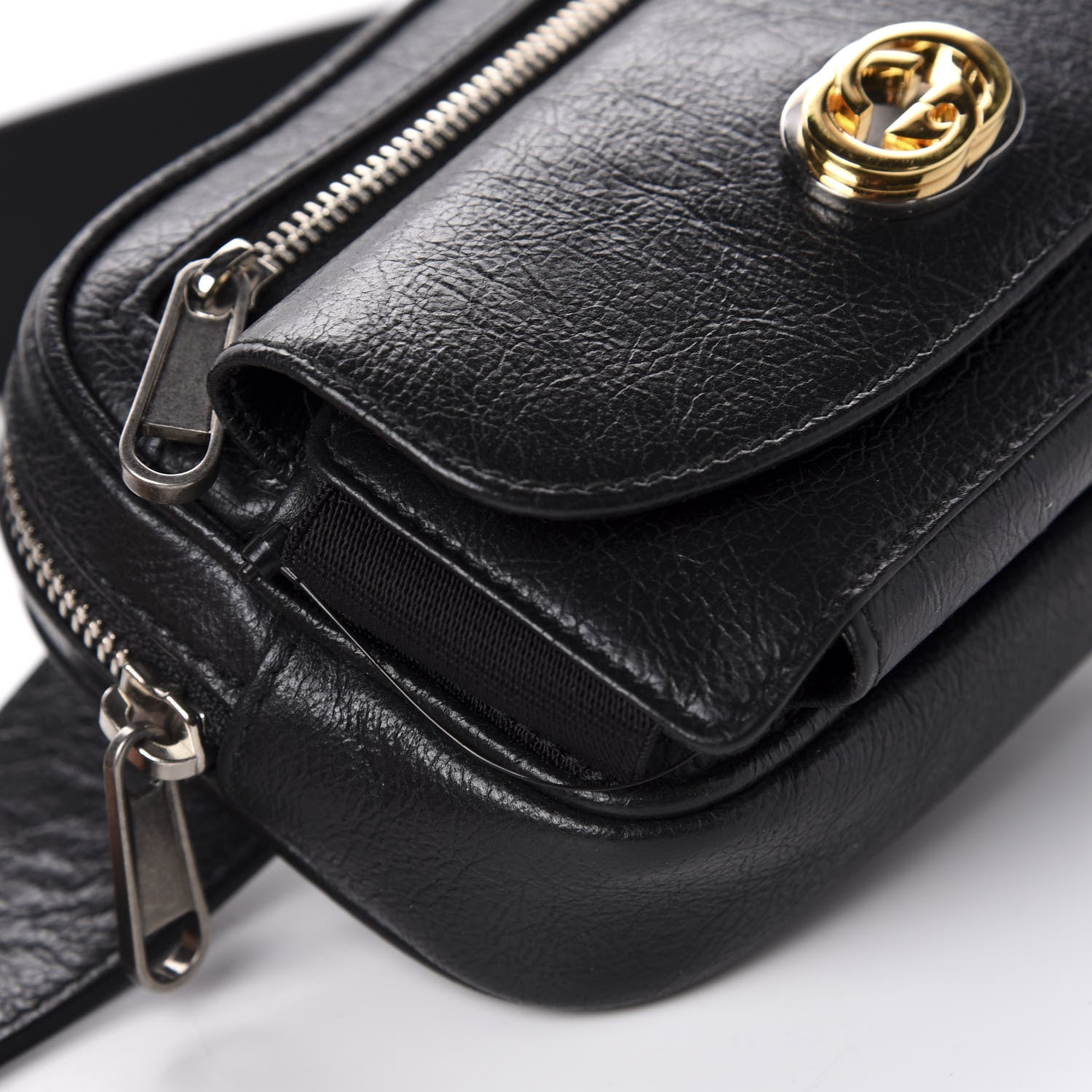Gucci Fluffy Calfskin Mini Morpheus Belt Bag 90 36 Black 6 of 10