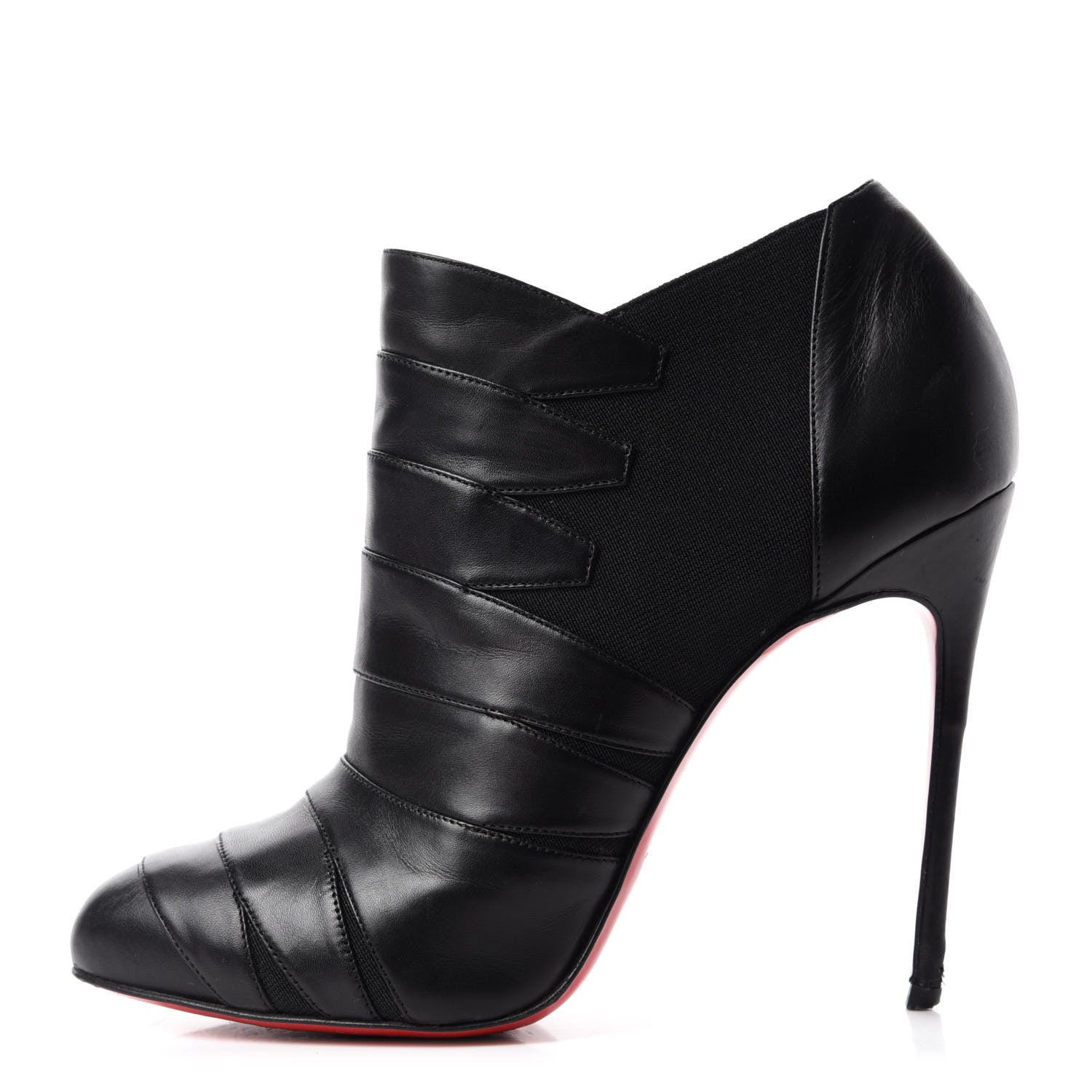 Christian Louboutin Calfskin Lina 120 Ankle Booties 38.5 Black 1 of 11