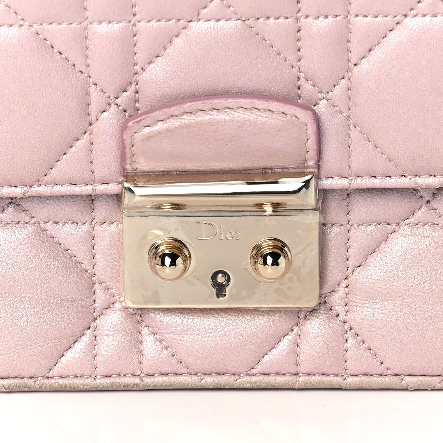 Pearly Lambskin Cannage Miss Dior Promenade Pouch Lotus